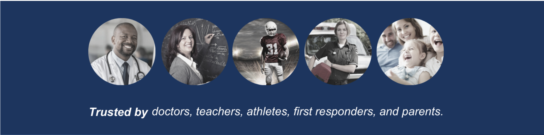 Doctors, teachers, athletes, first responders, parents, children, families